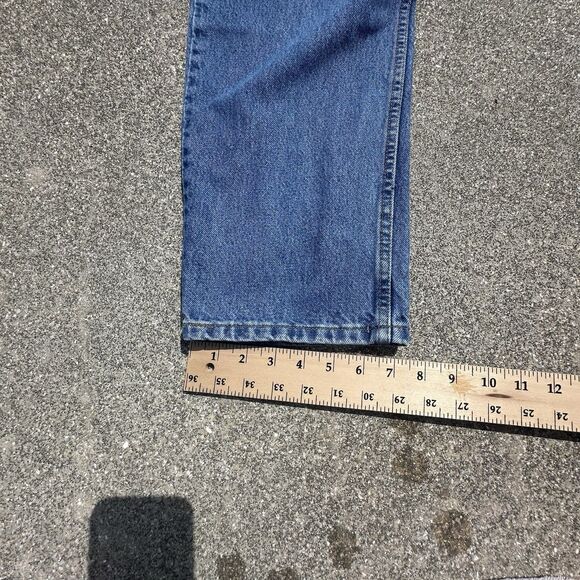 Vintage Orange Tab Levis 505 Jeans Mens 38x32 Straight Blue Denim Made In Canada - Picture 5 of 10